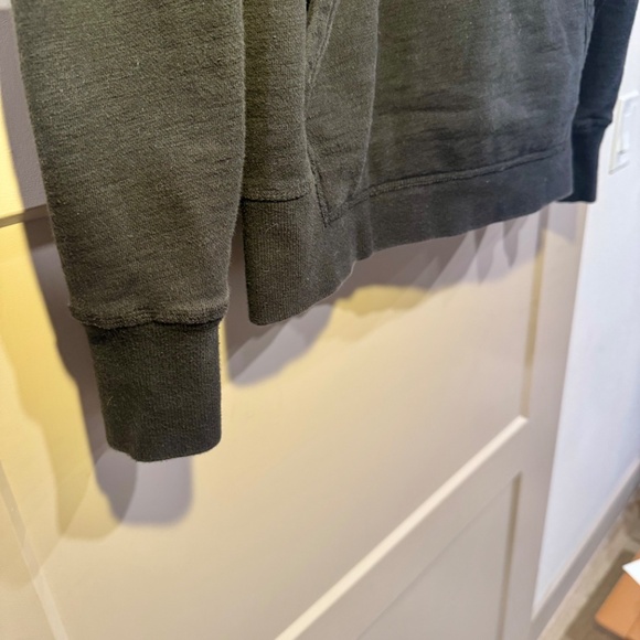 Rag & Bone Heavyweight Hoodie Men's Medium Solid Black Pullover Sweatshirt - Picture 5 of 12